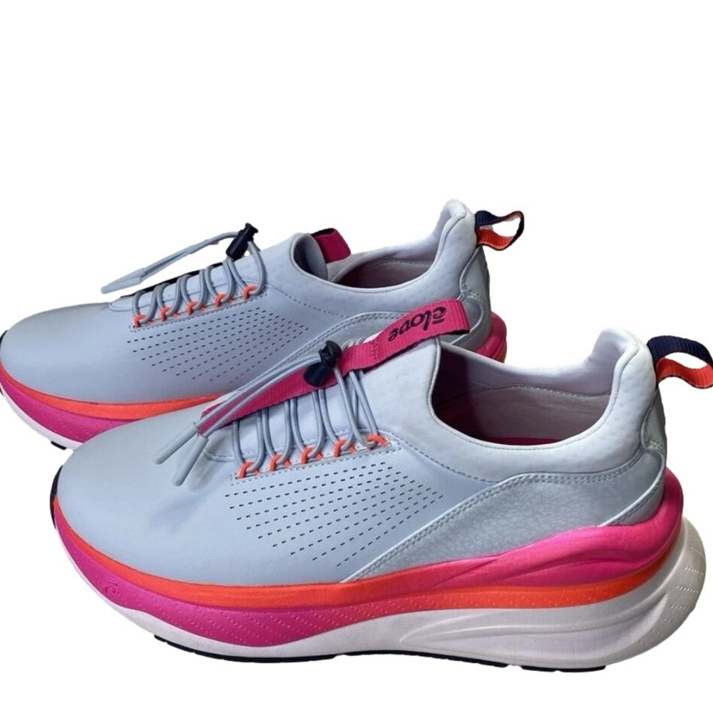 NEW CLOVE Comfort Athletic Sneakers Size 9.5 Blue Pink Red Low Top Running